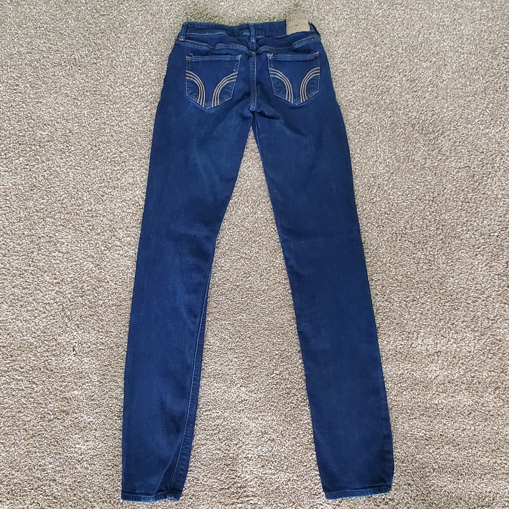 Women's Dark Wash Hollister Jeans - Picture 2 of 5